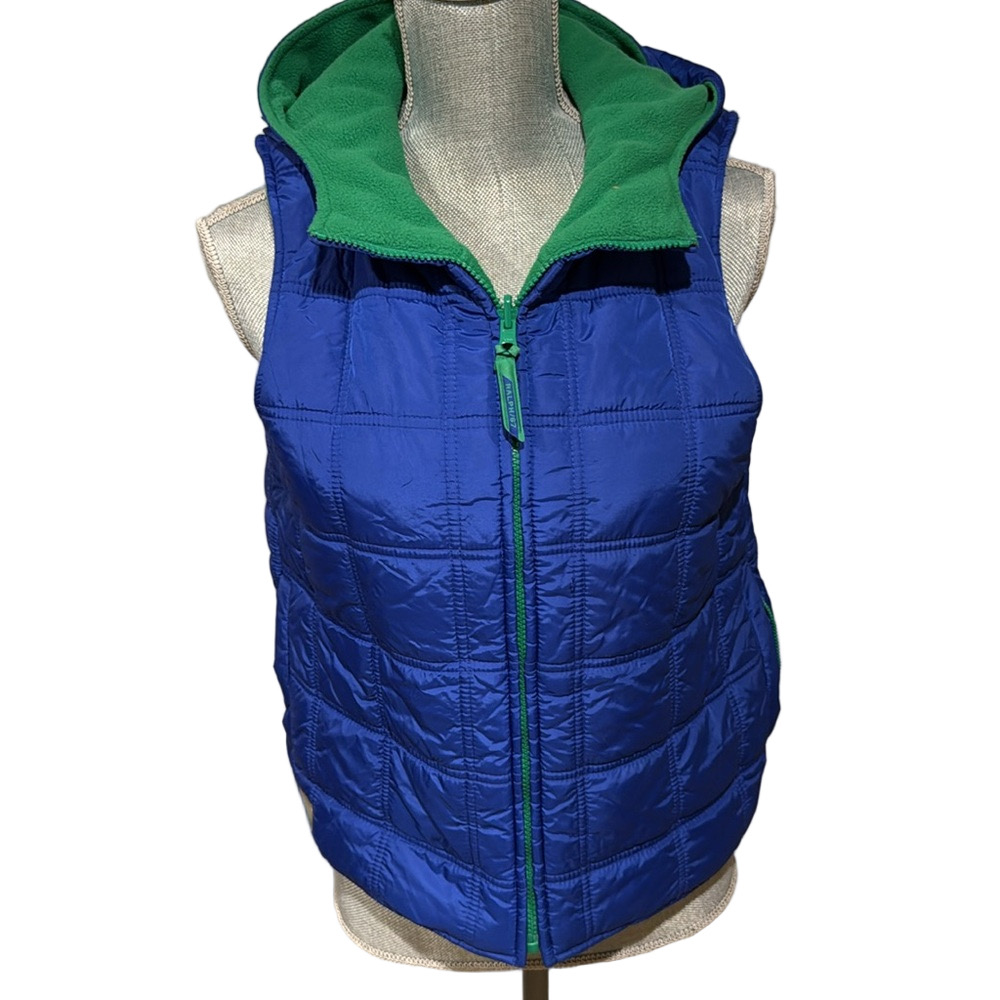 Vintage Ralph Lauren reversible blue and green ski vest - Size S - Picture 1 of 13